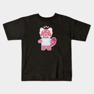 Smiley Red Panda Kids T-Shirt